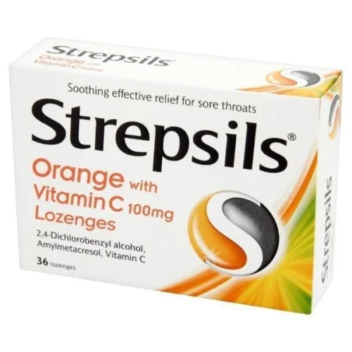 Strepsils Orange With Vitamin C Lozenges